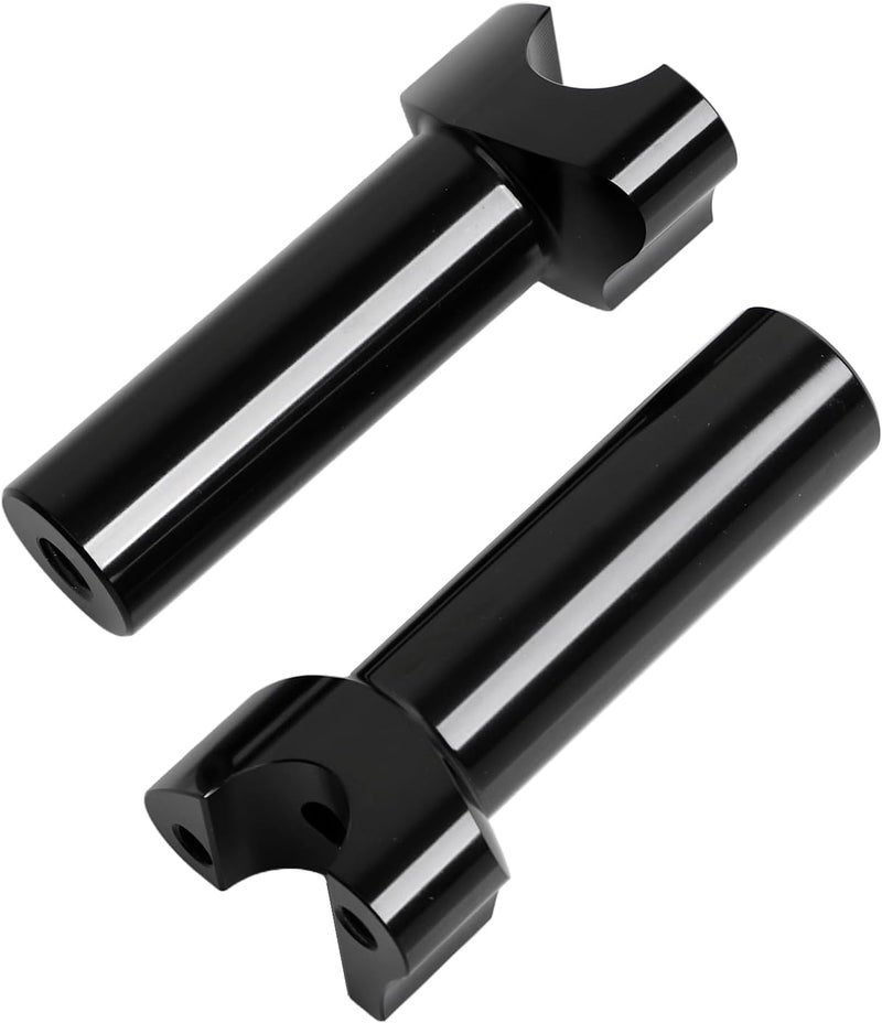 YDLMT Aluminum 4.5" Straight Handlebar Risers Fit for Harley 1 inch Handlebars Heritage Softail Dyna Street bob Sportster XL 883 1200, Black - Image 3